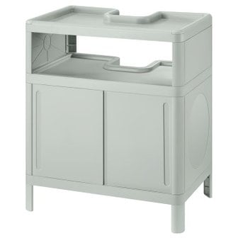 이케아 IVOSJON 이뵈셴 세면대하부장+미닫이도어 50x33x57cm/스탠드형하부장/욕실수납장