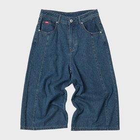 W BERMUDA CROP PANTS [BLUE]