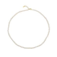 18k gold plated short pearl-necklace