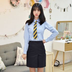 교복몰 넥타이 시즌13  버건디계열 옐로우 블루줄무늬 _P355810211