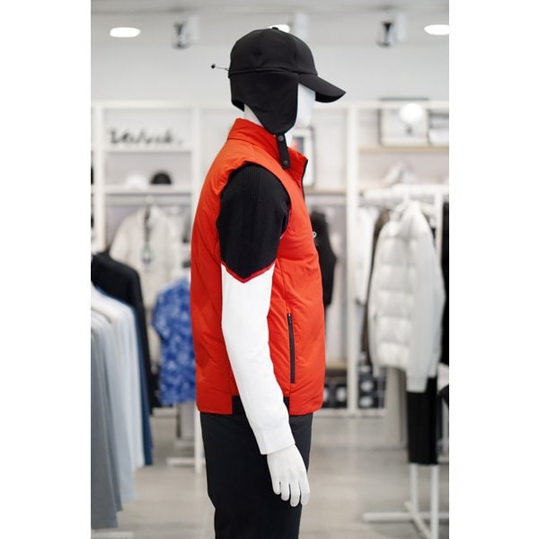 [여주점] 골프웨어 남성 골프 로고 제직 튜브 구스 다운 베스트 WOA02