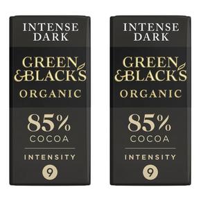 [해외직구] Green & Blacks 그린앤블랙 85% 다크 초콜릿 바 90g 2팩