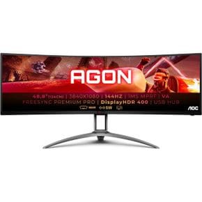 영국 AOC USB 연결 모니터 AGON AG493QCX 49 Inch Dual FHD Curved Gaming Monitor 144Hz VA 4ms