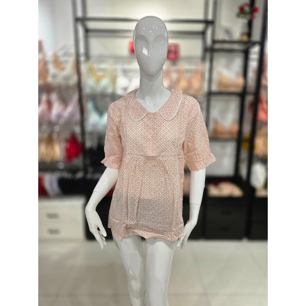 [시흥점] S 비너스 ) 심플 기하 나염 여성 이지웨어 상의 [VEV3925F-OR]