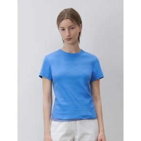 Plain cotton t-shirt (Blue)