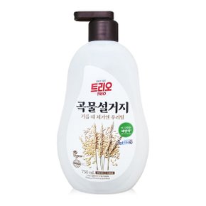 트리오 곡물설거지 우리밀 주방세제 750ml ~