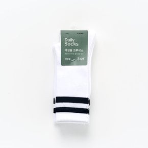 크루삭스 3족 세트 화이트