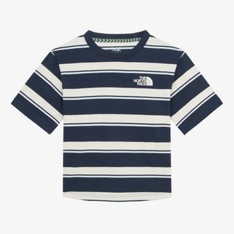노스페이스 [노스페이스 공식] NT7UR28A 듀로 스트라이프 반팔 티셔츠_DARK NAVY