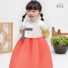 AW103 여나뭇잎금박  아동한복 여아한복