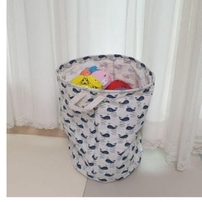 ( )린넨 장난감 정리함 패브릭 바스켓 고래 빨래 바구니 인형 보관함