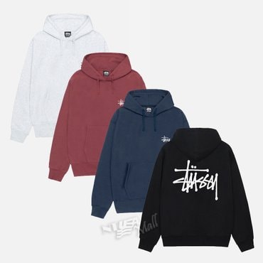  스투시 베이직 로고 후드티 4컬러 STUSSY BASIC HOODIE