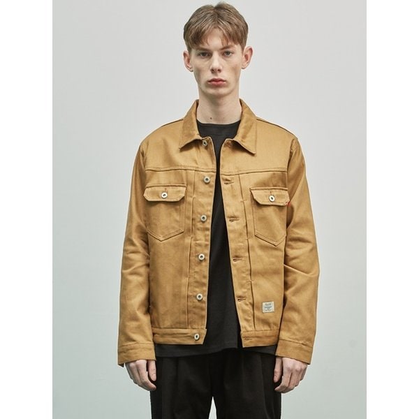 Cotton Trucker Jacket (Brown)