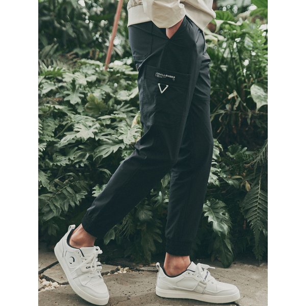 립스탑 조직믹스 카고포켓 남성 조거 팬츠 블랙_CHD1MPT0151BK