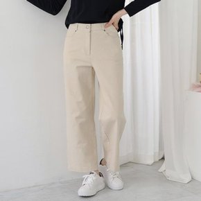 리다미 면스판 와이드 일자 팬츠 /여성 허리밴딩 ...