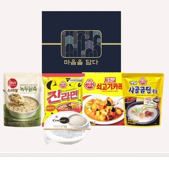  수복강녕 프리미엄 세트 2호 (CJ 녹두닭죽+오뚜기3분카레+진라면+3분쇠고기카레+햇반)