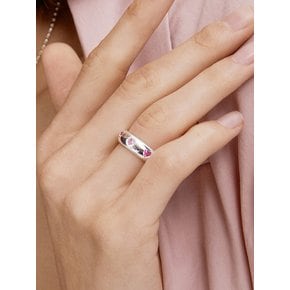 (SILVER925) Heart Dot Cubic Ring CR1820