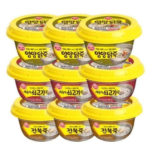 영양닭죽 285G 3개 + 새송이쇠고기죽 285G 3개 + 전복죽 285G 3개(1)