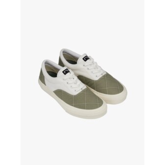 골스튜디오 QUILTED CLASSIC SNEAKERS-WHITE/KHAKI