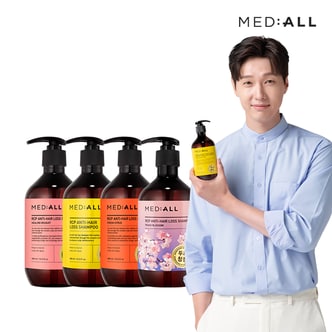 메디올 두피 청정 탈모 비듬 완화 약산성 샴푸 480ml 2개 (우디/시트러스/힐링부케/피치블라썸)