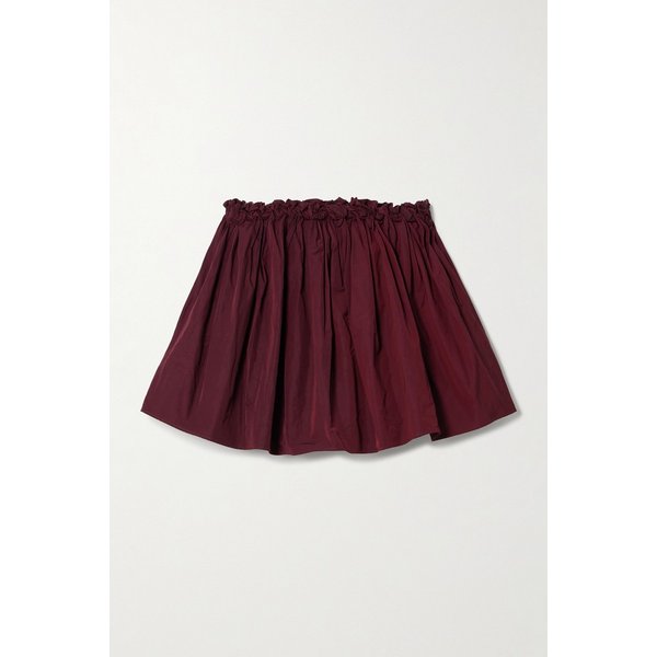 버건디 태피터 미니 스커트 46376663162923049