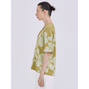 Jacquard Knit Top_Olive