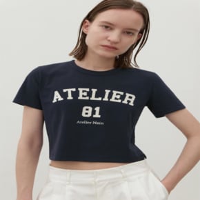 나인 ATELIER NUMBERING CROP TEE_S T6830