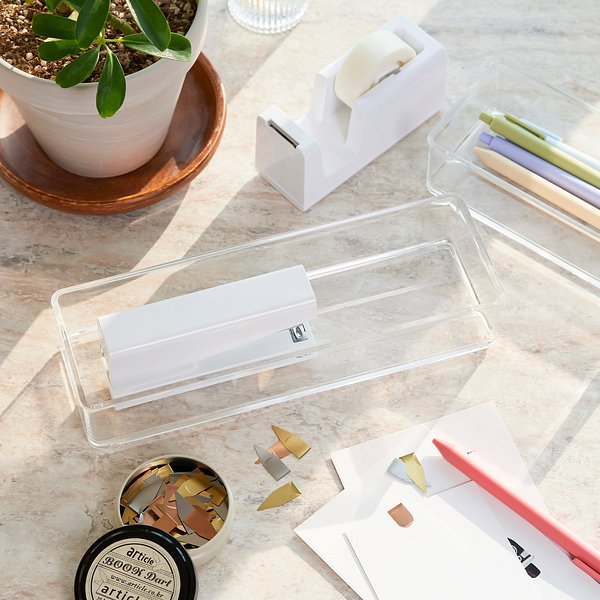 투명 깔끔 아크릴 수납함 24.6x8.2x5cm J52N903106000