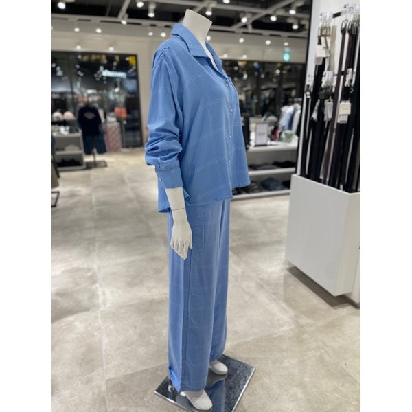 [파주점] [CK언더웨어] 여성 울트라 소프트 모달 블렌드 플란넬 롱슬리브 셔츠 팬츠 세트 QS7476/QS7478