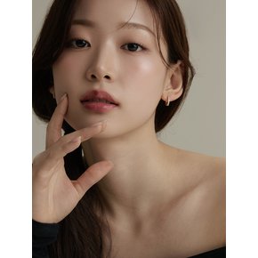미니 민자 큐빅링귀걸이