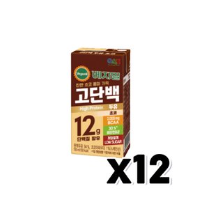 베지밀 고단백두유 초코팩 팩음료 190ml x 12개