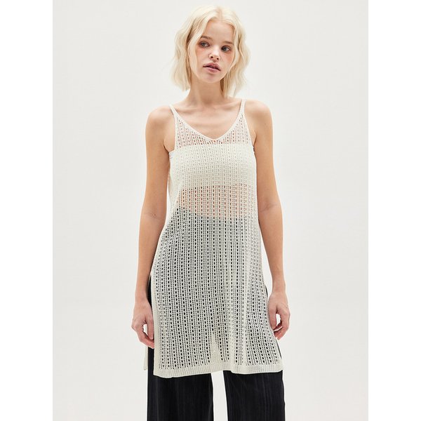 CROCHE LAYERED KNIT DRESS_T513DS509