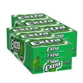 [해외직구] 엑스트라 스피어민트 무설탕 츄잉 껌 EXTRA Spearmint Sugarfree 15피스 12팩 x 2