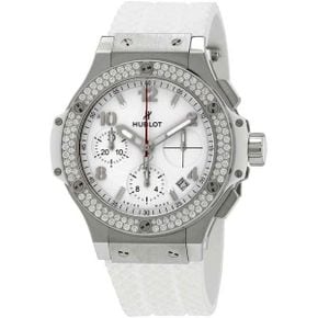 미국 위블로 시계 Hublot Big Bang Automatic 크로노그래프 White Dial Rubber 남녀공용 워치 34