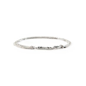 SEWN SWEN SILVER DOUBLE LAYERED SNOW ON THE BRANCHES CHAIN BRACELET