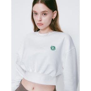 SYMBOL Crop Sweatshirt White