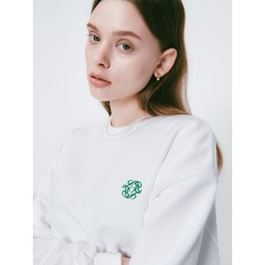 SYMBOL Crop Sweatshirt White