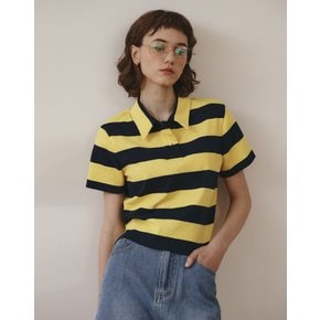 WIDE STRIPE COLLAR TEE YELLOW 긴팔/반팔