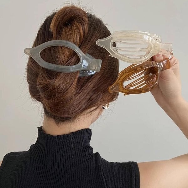 [옷자락] 여성용 강력고정 나뭇잎 헤어집게 헤어핀