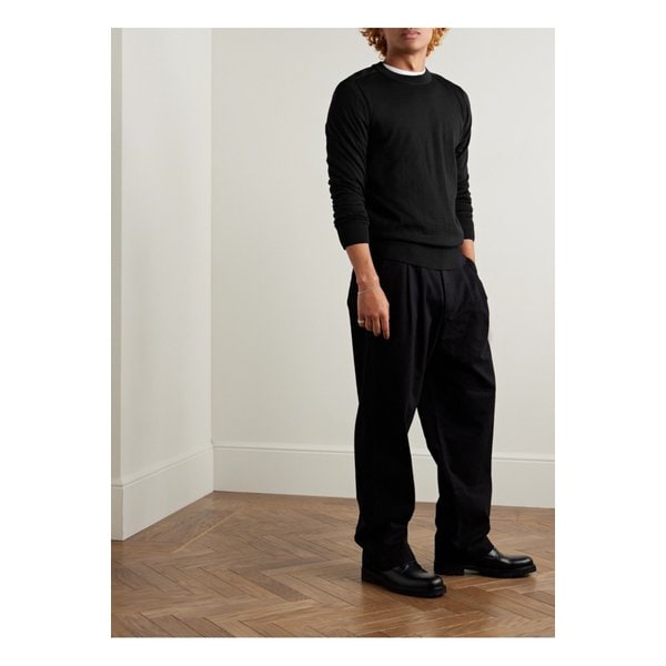 님버스 슬림핏 버진 울 스웨터 블루 1647597352480193