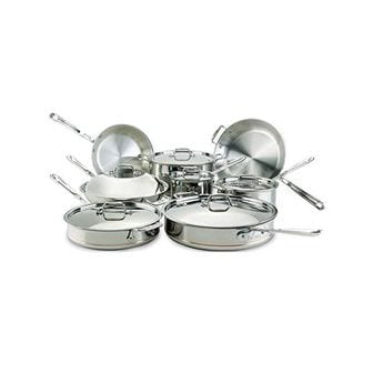  미국 올클래드 프라이팬 AllClad Copper Core 5Ply 스테인리스 스틸 Cookware Set 14 Piece Indu