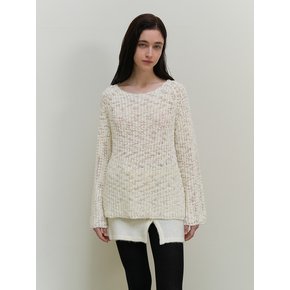 Round wave knit - Ivory