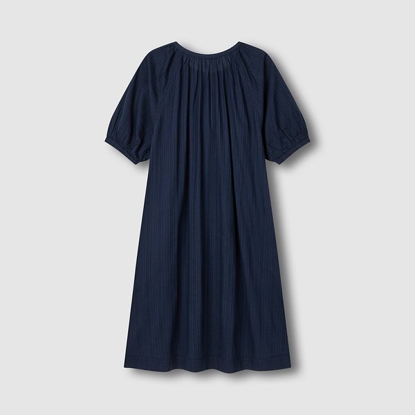 여 도비 벌룬 반팔 파자마 원피스 J206203066056