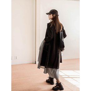 Stitch Black Denim Coat