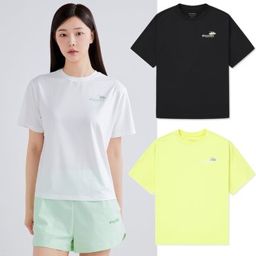 디스커버리 [24S/S] 디스커버리 DWRS6H043 여성 핫썸머 백그래픽 반팔 티셔츠