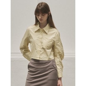 AR_Cotton pocket crop shirt_YELLOW