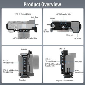 SIRUI A7C II/A7CR 풀케이지 HDMI 케부르크 램프 포함 비디오로그카