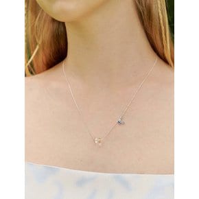 Cubic Butterfly Bubble Necklace (4color)