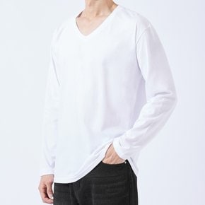 베이직 30수 브이넥 긴팔 티셔츠 (AB075)