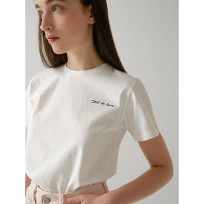 Hand Stitch Silket T-Shirt (WHITE)