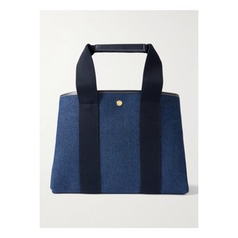 휘드베르누이 휘 드 베르누이 트라베르제 미디엄 가죽 웨빙 트리밍 데님 토트 미드 데님 46376663162863577